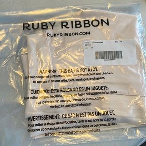 NEW Ruby Ribbon Athena Shaping Thong Creme size M